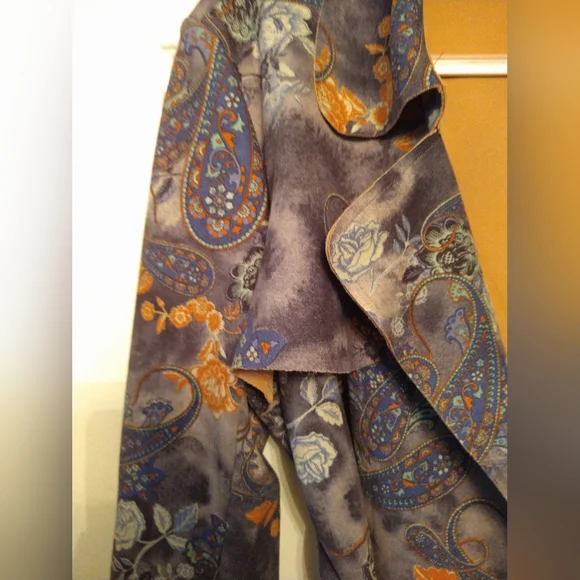 Solitaire "sueded" trench coat/Blazer Size Large - Picture 3 of 4